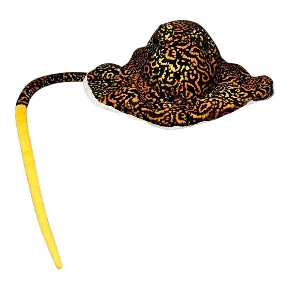 Wild Republic Adult Tiger Stingray 15" Zoo Animal Toy Black Yellow Plush RARE